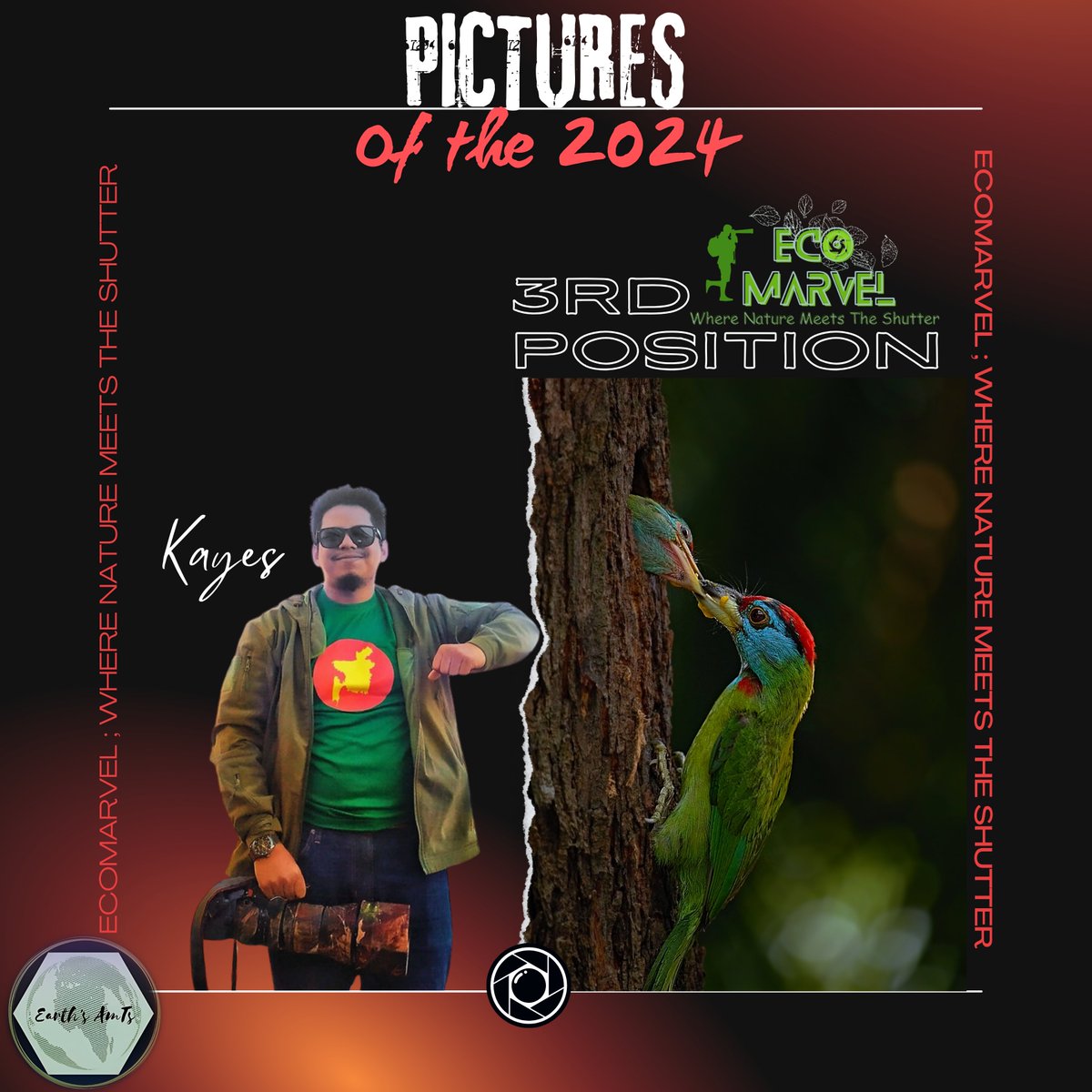Let's celebrate the photographer's achievement 3rd - Md Kayes #ecomarvel_where_nature_meets_the_shutter #ecomarvel #photography #photographycontest #earthsantsorg