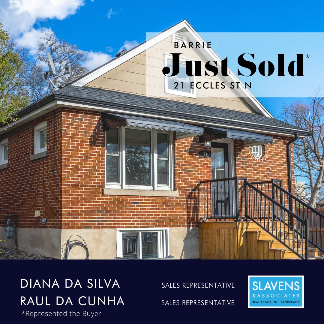 Just Sold! Congratulations to Diana Da Silva and Raul Da Cunha and their very happy client on the purchase of this beautiful home.

#StartPacking

#torontorealestate
#barrie
#justsold
#sold
#realestate
#torontohomes
#sellinghomes
#househunting
#slavensrealestate
#slavens