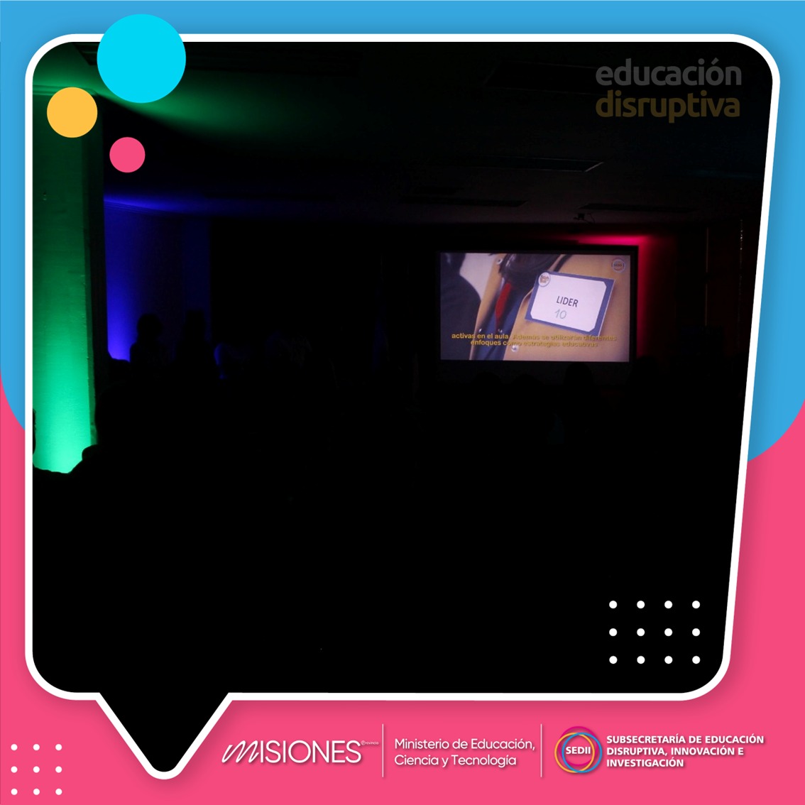 DisruptivaMnes's tweet photo. ✅ A partir de hoy, cada docente podrá inscribirse para ser parte de nuestros proyectos: 
🟥 Atelier Disruptivo.
🟧 RAD: Ruta hacia la Alfabetización Digital.
🟨 Desafiando la Deserción Escolar.
🟩 Learn to Learn.
🟦 Habilidades Pedagógicas Disruptivas.
🟪 Conectamentes. https://t.co/KTY3vOWort