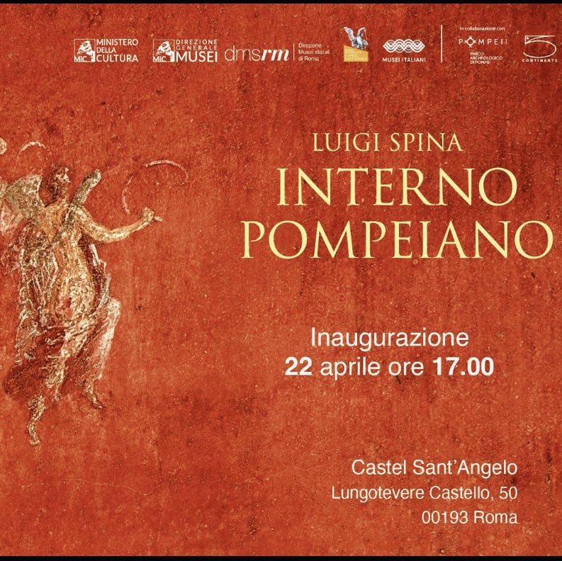 Inaugurata oggi a Castel Sant’Angelo la bella mostra fotografica “Interno pompeiano” di Luigi Spina ⁦@MiC_Italia⁩ ⁦@museitaliani⁩