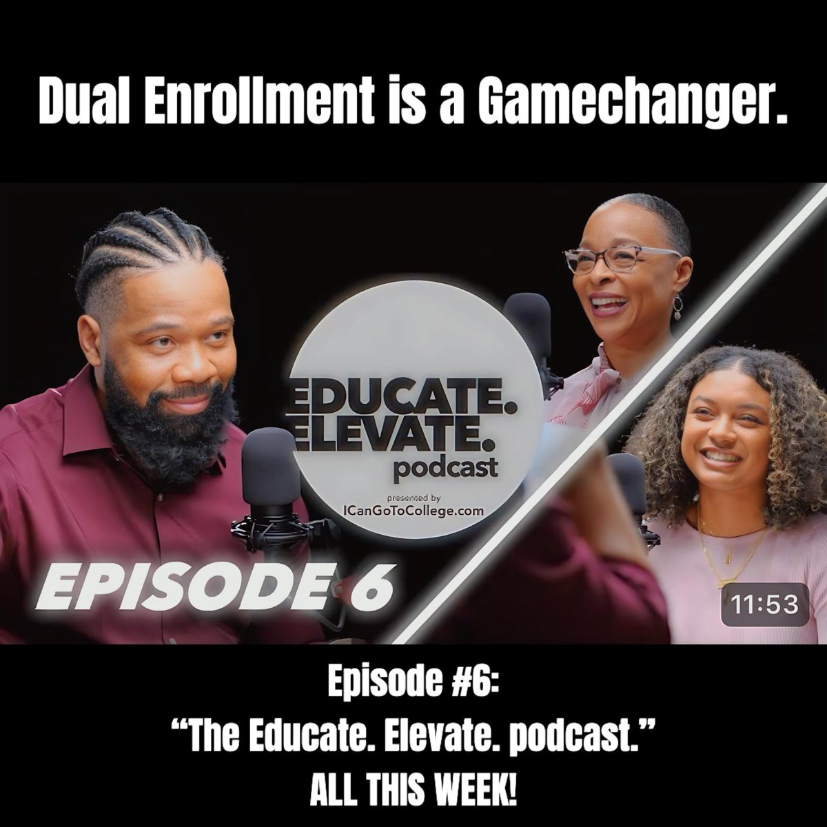 dannymoshow's tweet image. ALL THIS WEEK… CHECK OUT EPISODE #6 OF THE EDUCATE. ELEVATE. podcast WITH CALIFORNIA COMMUNITY COLLEGES AND ICanGoToCollege.com! 

Dual enrollment programs are creating opportunities for Black students!

@ICanGoToCollege
@CalCommColleges 

#ICanGoToCollege
#EducateElevatePod
