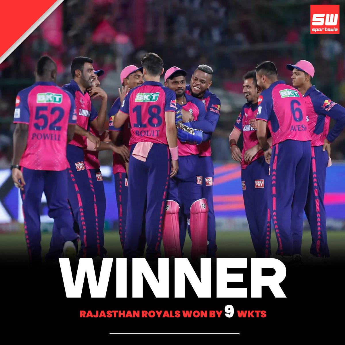 mysportswiz's tweet photo. RAJASTHAN ROYALS DEFEATED MUMBAI INDIANS IN JAIPUR. 🤯📷In the IPL 2024, Sanju Samson and his army will be unbeatable.
#MIvsRR #ishanKishan #IPLCodeofConduct #timdavid #BCCI #sandeepsharma #RRvMI #Jaiswal #Chokli #HardikPandya https://t.co/eFYHb7SxCi
