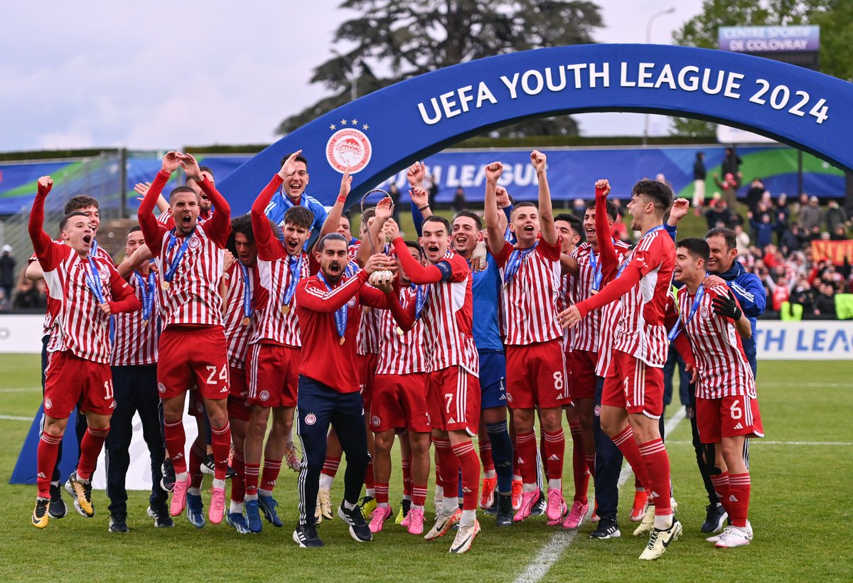 🏆 Congratulations to @olympiacosfc - UEFA Youth League champions! 🇬🇷 Olympiacos become the first Greek team to win a UEFA competition! @UEFAYouthLeague | #UYL