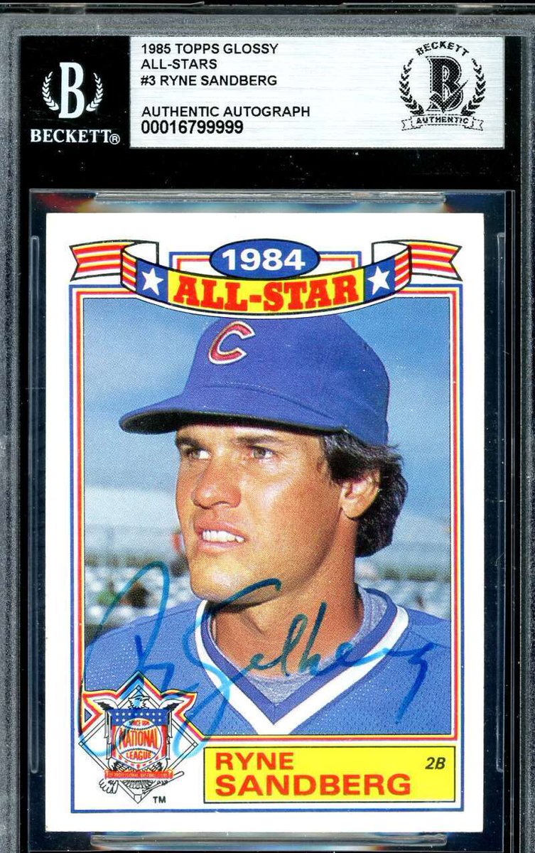 Ryne Sandberg Beckett BAS Signed 1985 Topps Glossy All Stars Autograph: Vendor: khw
 Type: 
 Price: 78.99   
 
 Ryne Sandberg Beckett BAS Signed 1985 Topps Glossy… 📌 shrsl.com/4fuj5 📌 #SportsHistory #SportsCards #SportsMemorabilia #MintCondition #MemorabiliaCollector