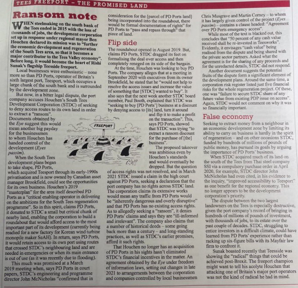 @Tees_Issues No thanks. From his brazen obfuscation and the murky way he has given away millions of pounds worth of public assets for pennies, it’s clear the only people Houchen is fighting for are two local businessmen. Teesside deserves better. Time to #BinBen.