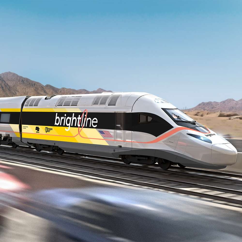 berkie1's tweet image. Brightline West broke ground today on what's being touted as America's first true high-speed rail line with speeds that will top out at 186mph. 

The trip between Los Angeles and Las Vegas will take just over 2-hours, half of the 4-hour drive time today.