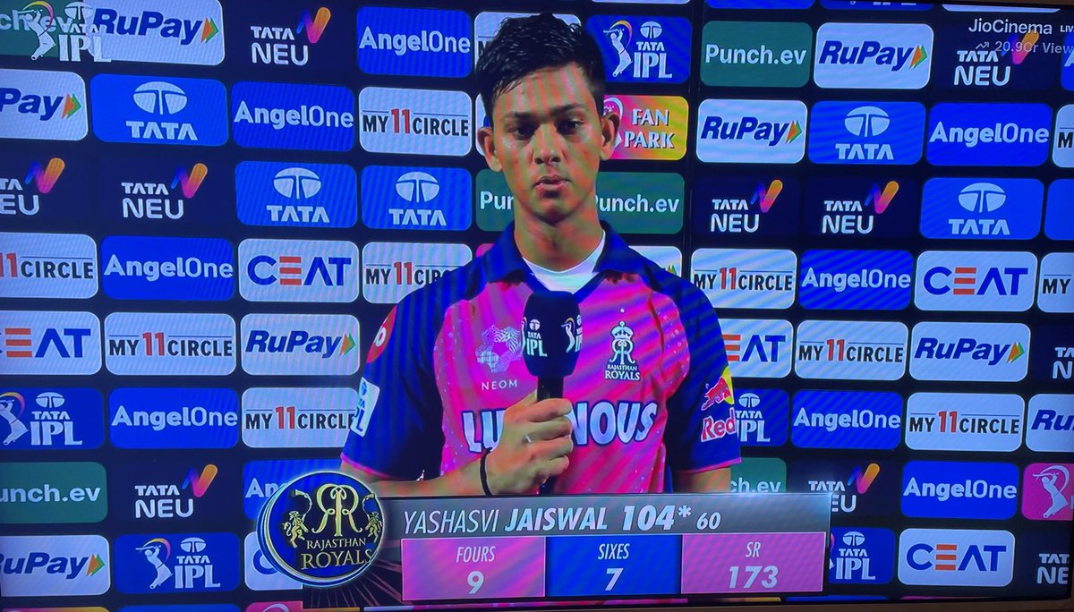 Another very convincing victory for @rajasthanroyals with a very good 104 by the super talented @ybj_19. Brilliant effortless 6s along the way .. #IPL2024 #CricketFever