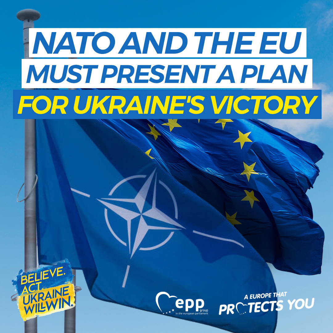 EPP ir vienīgā politiskā frakcija Eiropas Parlamentā, kurai ir vienota pozīcija par ES plānu Ukrainas uzvarai. 🇺🇦 EPP Group Position Paper on the EU Plan for the Victory of Ukraine: eppgroup.eu/newsroom/epp-g…