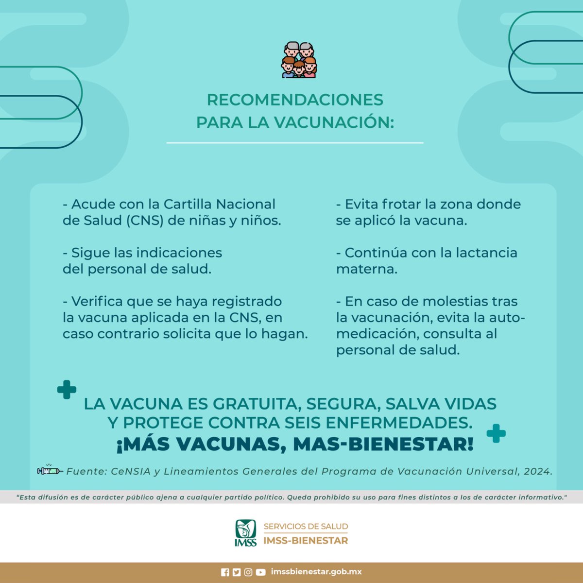 ¿Por qué debo vacunar a mi hija o hijo con la vacuna hexavalente? No pierdas la oportunidad de protegerte y proteger a tus seres queridos. #CampañaDeVacunación 🗓️Hasta el 31 de mayo. 📍En la unidad de salud #IMSSBIENESTAR más cercana.