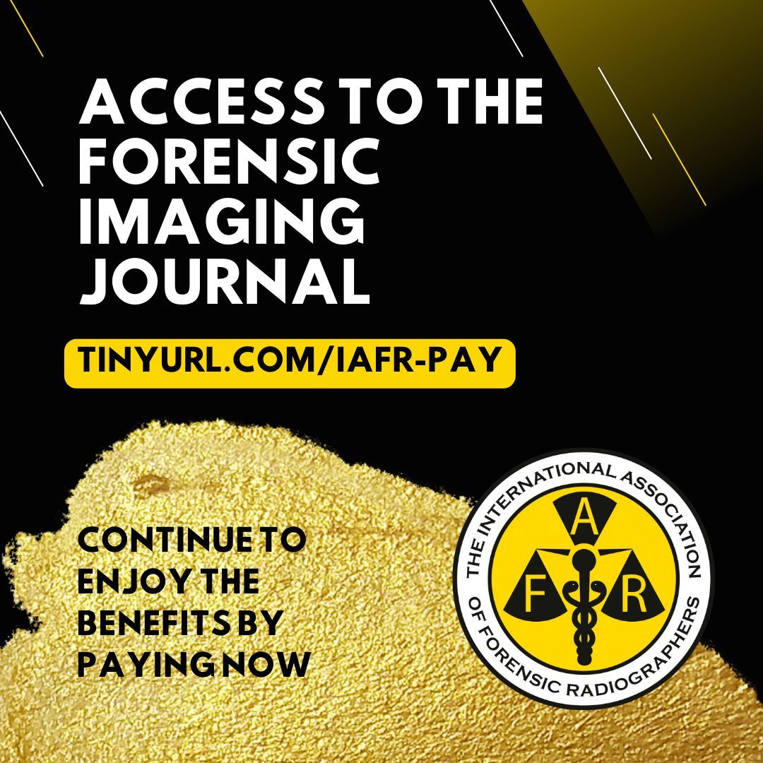Last call for renewing your IAFR membership! One of our special benefits is the access for the Forensic Imaging journal for our full members. tinyurl.com/iafr-pay