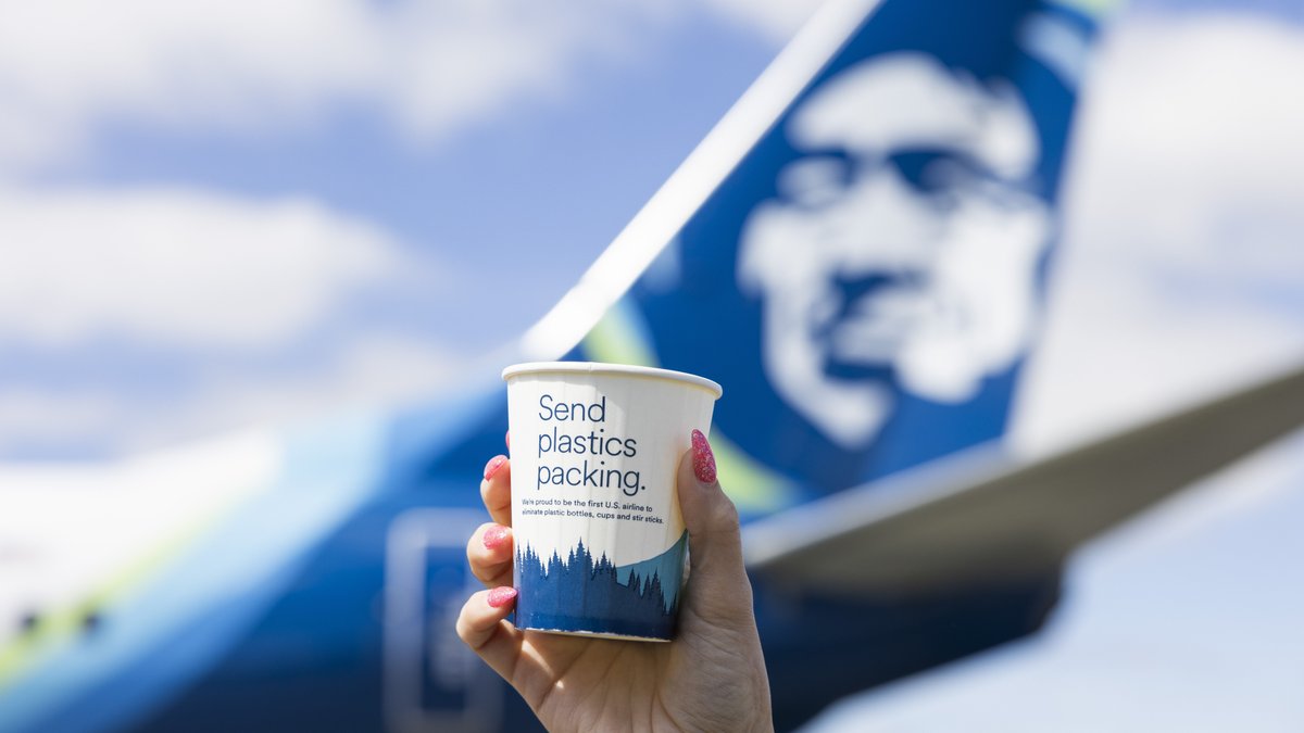 We’re proud to have been the first U.S. airline to eliminate single-use plastic cups on board, reducing waste of approximately 55 million plastic cups annually. Combined with our partnership with @boxedwater, we’ve prevented 2.2 million lbs of plastic waste!