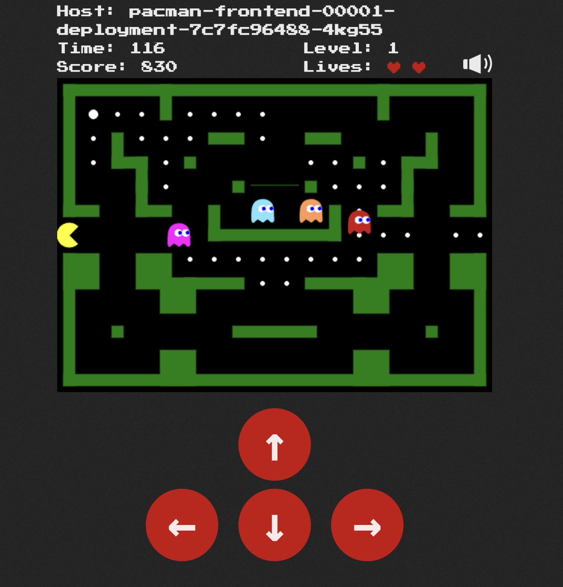 'Dad?! What's all about the noise in our basement?' 🤔 Me: 'Eeem, that's my #homelab...hosting Pacman' A moment later, the 2D circle ran across the family's screens and ate white dots while I was 👀 how @KnativeProject scaled the app-frontend 🆙 & ⤵️ 🤩 #Kubernetes #Knative