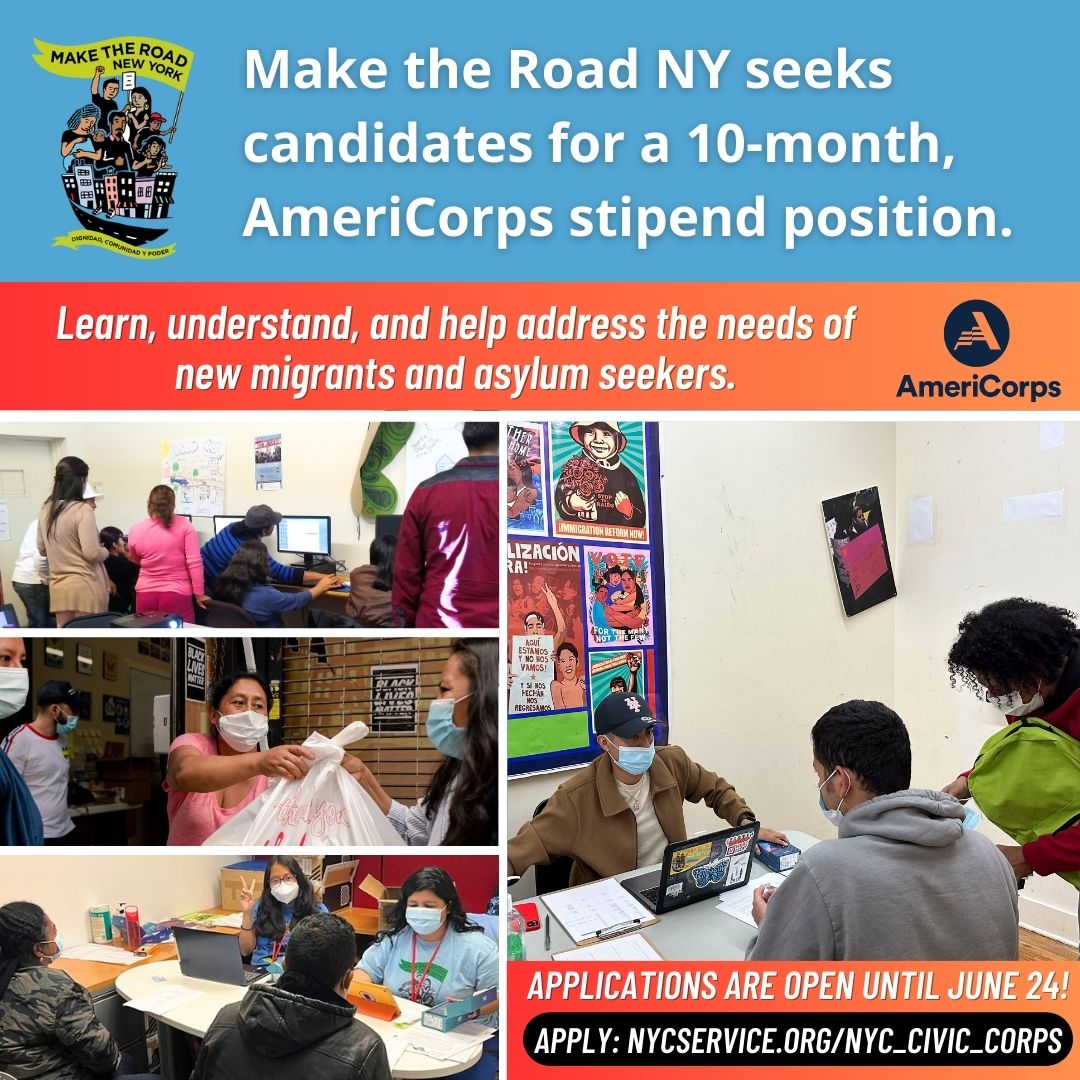 ✊Do you have a passion for social justice and want to support the immigrant community? Join us to grow, learn and address the needs of new migrants & asylum seekers. @NYCService #ServeNYC Apply for a 10-month @AmeriCorps stipend position here: nycservice.org/nyc_civic_corps