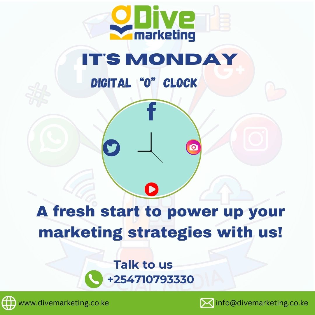 Get ready to supercharge your week! It's Monday, the perfect opportunity to amplify your digital marketing strategies and spark engagement. This Monday, let's electrify our digital marketing game #Marketingstrategies  #Digitalmarketing #Mediabuying #Divemarketing
