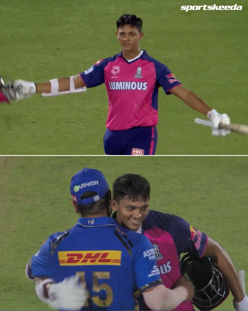 A lovely gesture by the Indian captain! 👏

Rohit Sharma appreciated Yashasvi Jaiswal's knock with a warm hug! ❤️

📷: Jio Cinema 

#RohitSharma #YashasviJaiswal #RRvMI #Cricket #IPL2024 #Sportskeeda