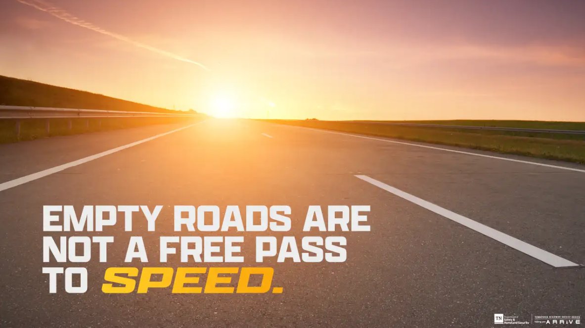 Today launches 'Slow Down Tennessee' week!! Speeding caused 13,653 crashes in Tennessee from 2022-2023. Take your time & #SlowDownTN. #BITZ #teendriversafety @VUMCchildren @TNHSO @SKWAdvocate @InjuryFreeKids @PilotFlyingJ @FordFund