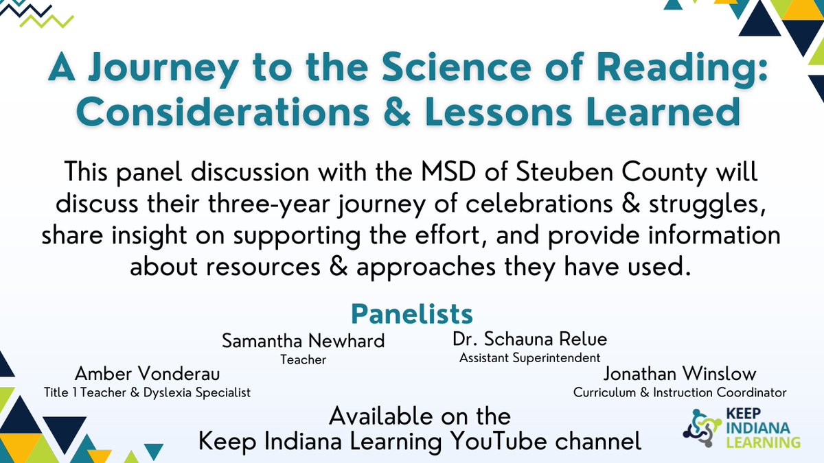 Change, learning, and growing are always interesting adventures. The MSD of Steuben County shares their 'Journey to the Science of Reading: Considerations and Lessons Learned.' Check it out on our YouTube channel - youtube.com/watch?v=qgqZym…