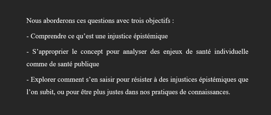 Outre la table ronde sur "Esprit critique &amp; épistémologie féministes" vendredi à l'UT2J, j'interviendrai aussi dimanche de 19h à 20h aux <a href="/RECtlse/">Les Rencontres de l'Esprit Critique</a> avec Sonia Bujel et <a href="/Helena_Schfs/">Hélèna 🧭</a> sur : "Des connaissances peuvent-elles être injustes ? Le cas des injustices épistémiques en santé"