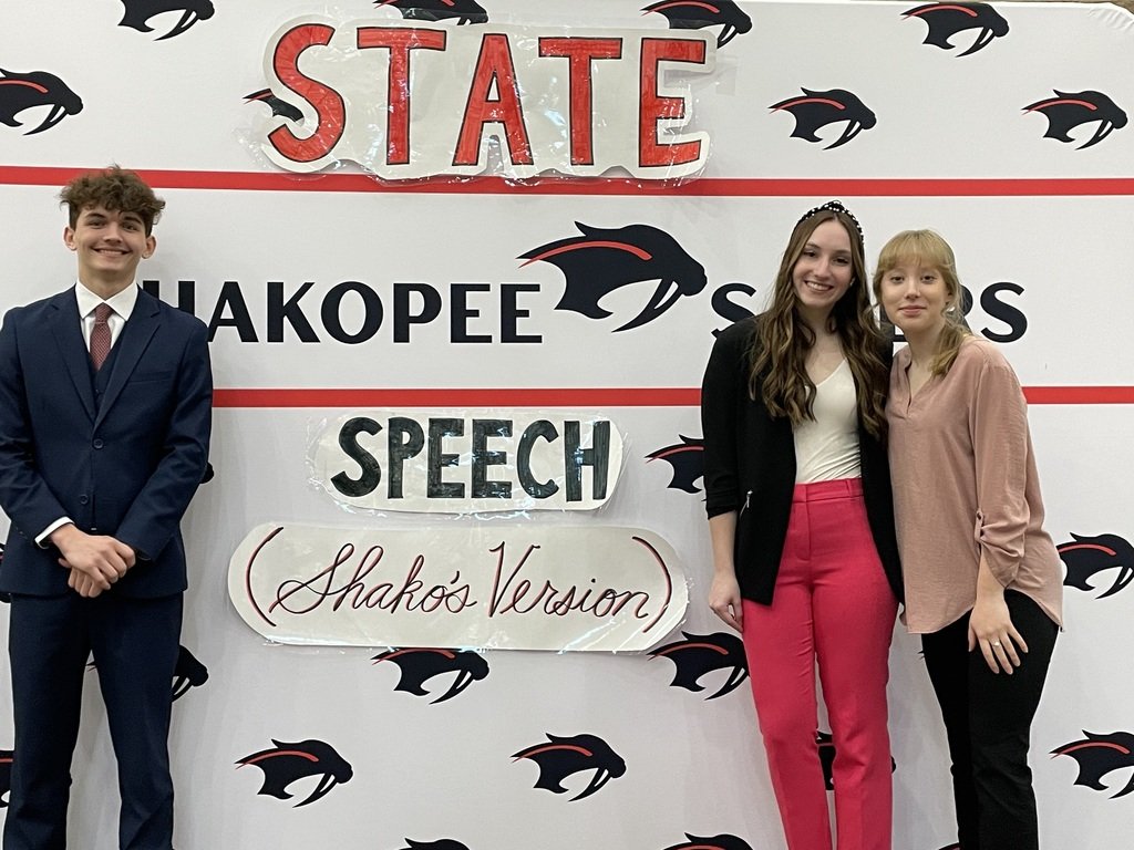 Congratulations to our State Speakers on a fabulous State Speech Tournament! Each category had 24 competitors. Mason finished in 9th place in Discussion, Kaily finished in 13th place in Extemporaneous Speaking and McKenna finished in 20th place Extemporaneous Speaking.