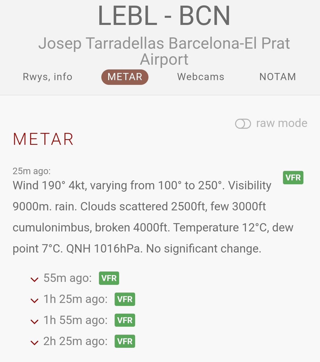 El vent molt variable i els nuclis de cumulonimbus que hi ha al boltant de l'aeroport de Barcelona-El Prat han provocat fins a 4 frustrades seguides i ara s'està procedint a fer un canvi de configuració per part de @controladores. Molts avions a les esperes mentre es fa el canvi,