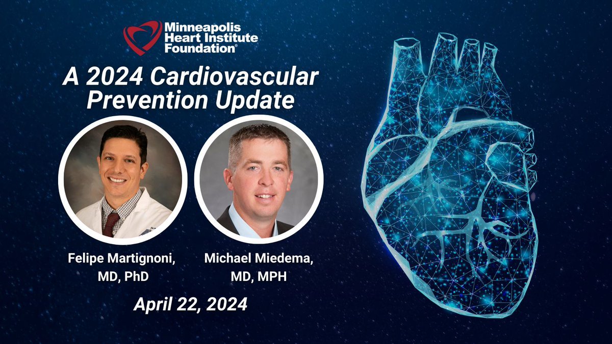 🩺 This morning’s #CV Grand Rounds session featured Drs. @mdmiedema and Felipe Martignoni on 'A 2024 Cardiovascular Prevention Update'. ❤️ As always, recordings are available here: buff.ly/43oOCTD | #CVTwitter