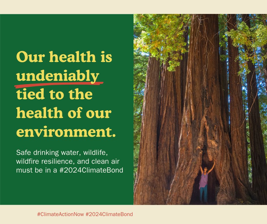The health of Californians is undeniably tied to the health of our environment. We need #ClimateActionNow to protect our state from the impacts of climate change. #CALeg, it’s time to pass a #2024ClimateBond! @CASpeakerRivas @ilike_mike @CAgovernor