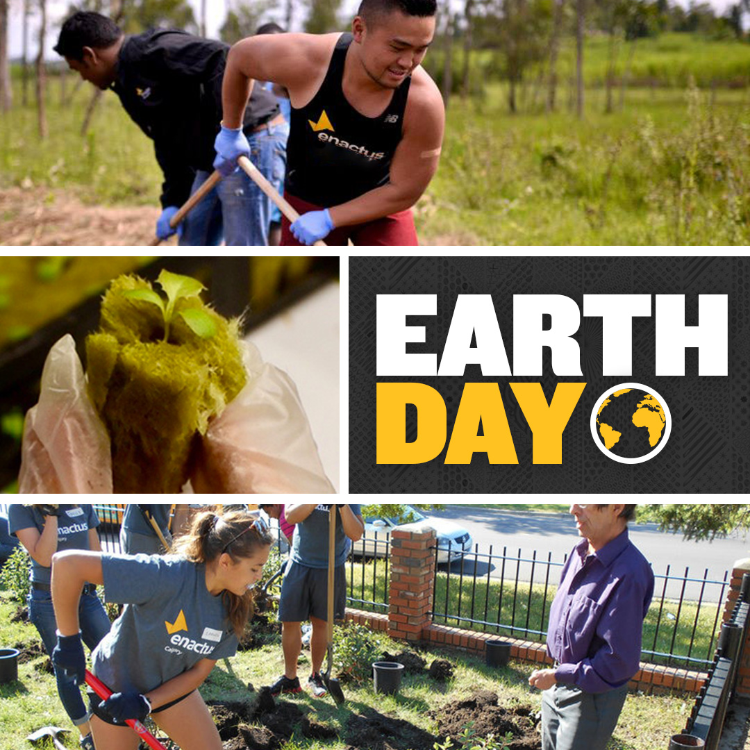 🌍 Happy Earth Day, everyone!🌿 From wastewater purification and battery recycling to reduction of food waste and repurposing plastic, Enactus students are proof that big ideas with the brightest minds helping bring them to life can help save the planet. 🌍💚