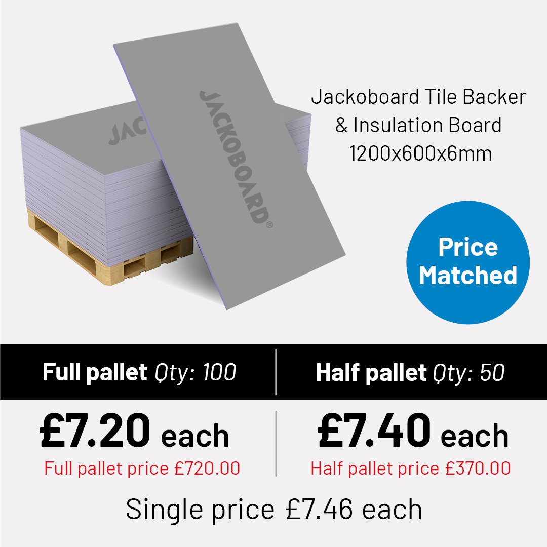 EXCLUSIVE TRADE PALLET DEALS! 👀

Bulk buy and save on selected supplies. Full and half pallet deals available in-store only! Prices are ex. VAT. Find nearest store > loom.ly/E5gyOvw

#TileBackerBoards #TileAdhesive #FloorLeveller #TradePalletDeals
