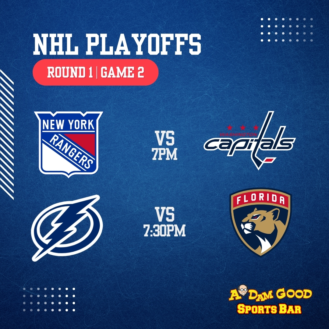 adamsportsbar's tweet photo. Puck drops tomorrow!!! Rangers and Lightning fans, feel the chill of our 40oz beers and thrill of the games on our mega screens here! 🏒🤩
💥Rangers vs Capitals at 7PM
💥Lightning vs Panthers at 7:30PM
#GameOn #NHLnight #newyorkrangers #tampabaylightning #BarNHLBash #AdamG ... https://t.co/uRHeqQi5q6