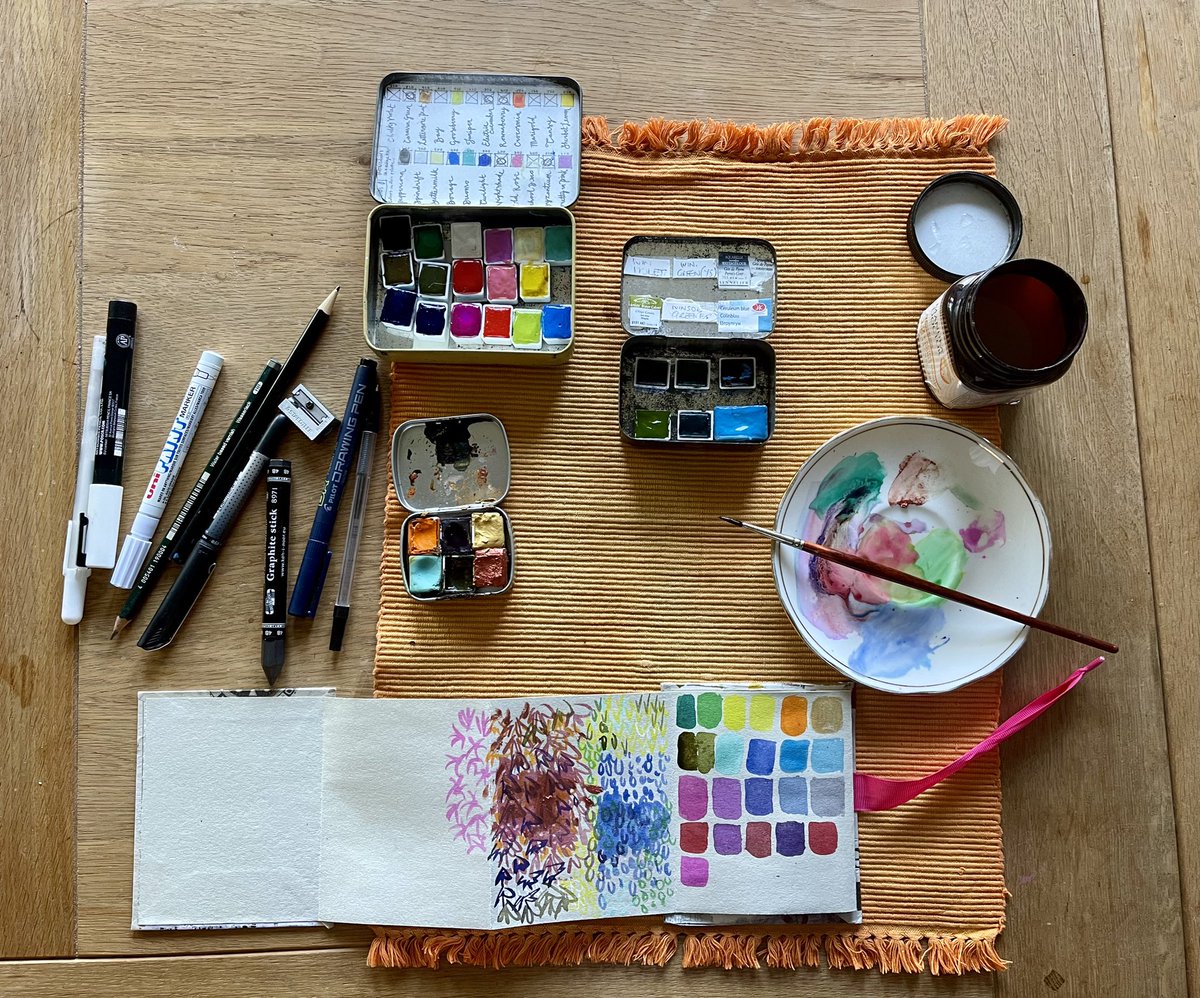 TessaJaneDesign's tweet photo. Evening everyone! #mycreativeweek 1 ‘A Drawing Ceremony’ inspired by @paulnwakelam & #TimBrennan 2 #sensingplace with @LyddonDebbie #fibreartstaketwo https://t.co/TbwwUqeNYD