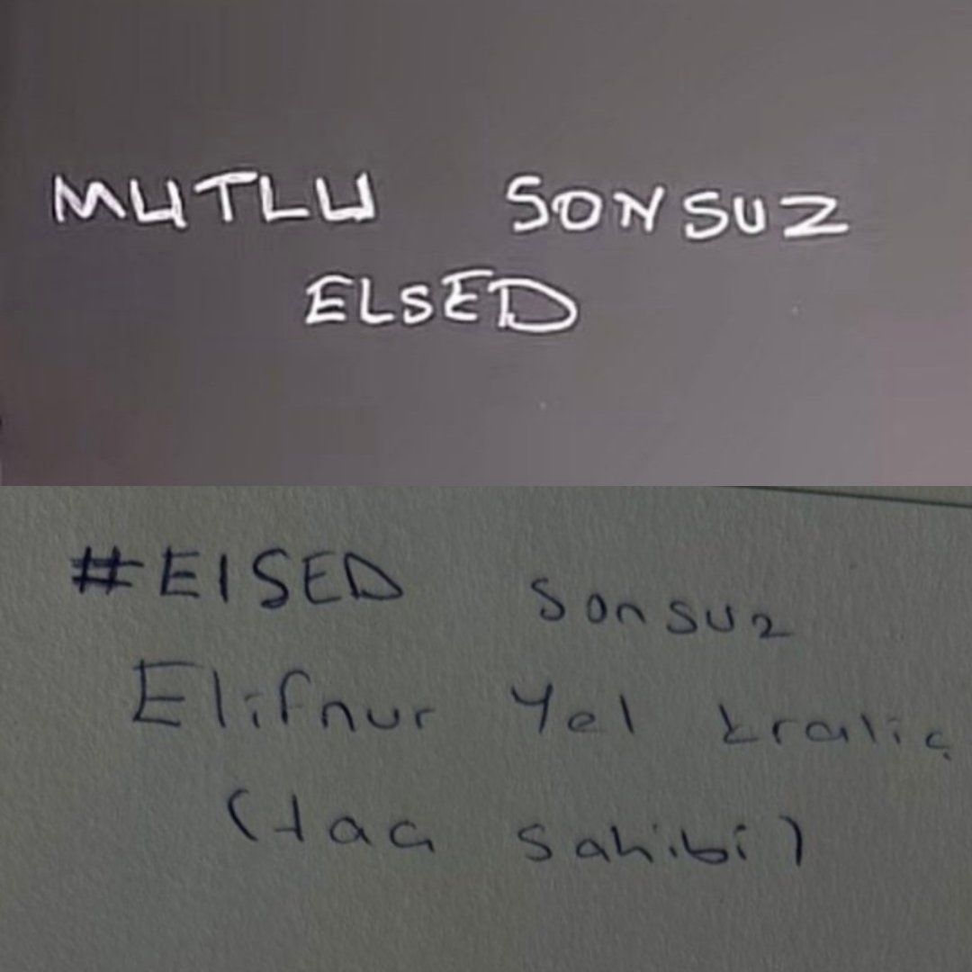 sizi cok seviyoruz 
#ElSed ElSedSonsuz