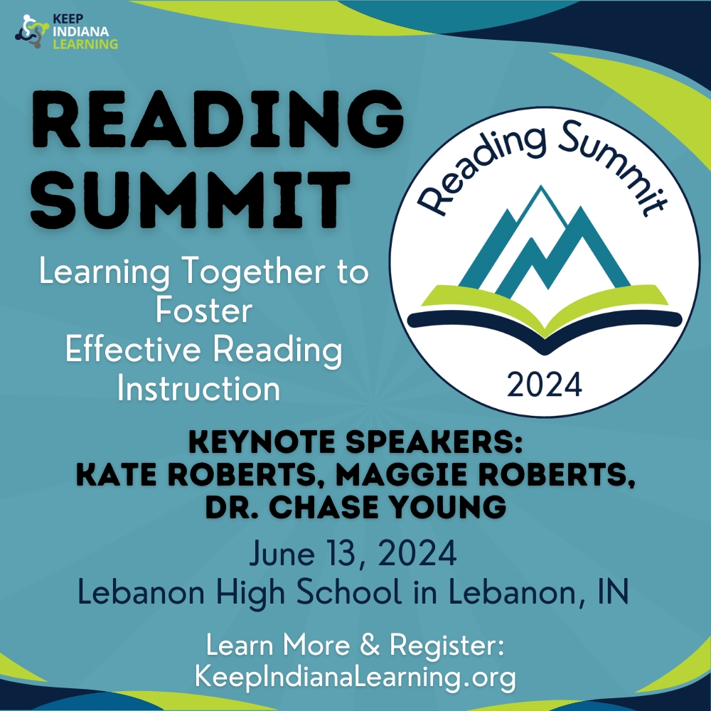 Tickets are moving for the June 13 Reading Summit! You won't want to miss this day of learning to foster effective K-12 reading instruction with @ChaseJYoung1 @teachkate & @MaggieBRoberts. Reserve your ticket NOW! KeepIndianaLearning.org/events/reading… #ReadwithKINL