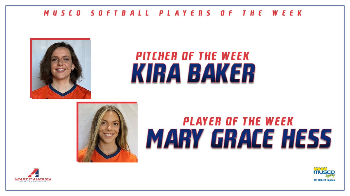 🥎, <a href="/BakerAthletics/">Baker Athletics</a> Sweeps <a href="/MuscoLighting/">Musco Lighting</a> Softball Player of the Week Honors!

heart.prestosports.com/sports/sball/2…