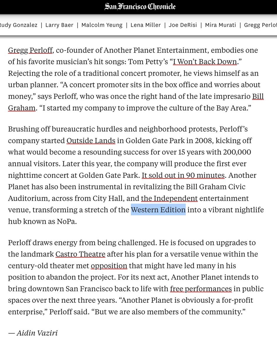 .<a href="/MusicSF/">San Francisco Chronicle Music</a> and <a href="/sfchronicle/">San Francisco Chronicle</a> yikes, it's Western Addition, not Edition!