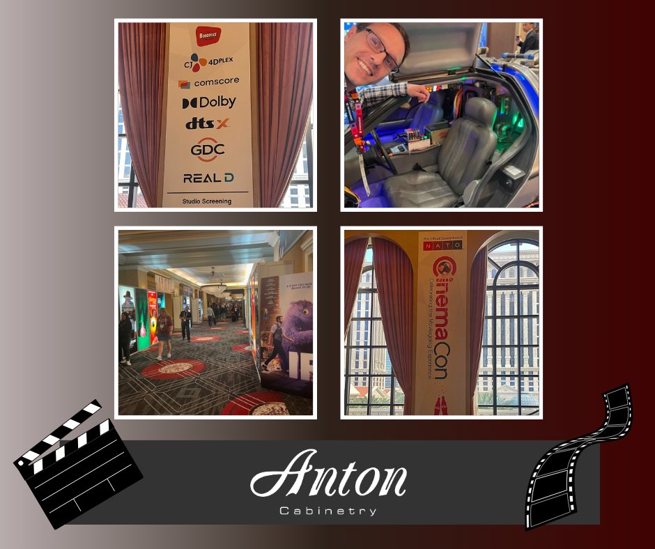 We went to CinemaCon in Las Vegas! It looks like there's going to be some great movies!
We also got to check out a time machine! #iykyk
#antoncabinetry #qualityindesign #morethanmillwork #woodworking #architecturalmillwork #cinemacon #customcabinetry #movies #theaters #concession