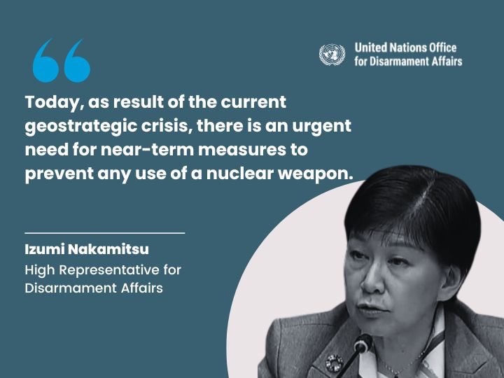 Nuclear weapons are the most destructive weapons ever invented. For that reason, they must be eliminated. But it is also the reason why it is imperative that, pending their total elimination, all steps are taken to ensure they are never used. 🔗 front.un-arm.org/wp-content/upl…