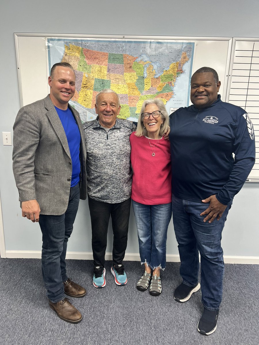 Excited to be at @ODFBall Corporate Headquarters discussing the @ODFootballCamps for 2024 and beyond! @odr365 thank you Rick, Val, Herb, and Tom for a great afternoon! #od4life