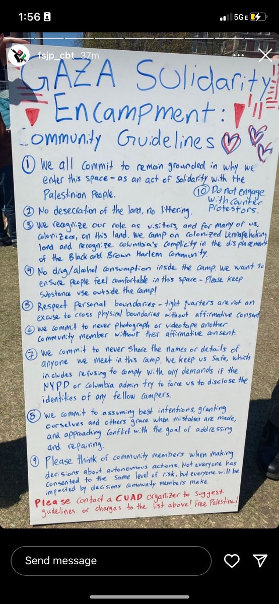 Pro-Hamas faculty are not promoting the illegal encampment’s “Community Guidelines” @Columbia @BarnardCollege #CallNationalGuard