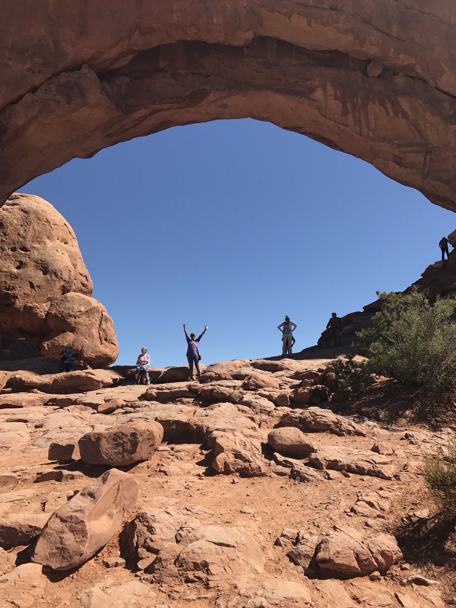 .⁦@ArchesNPS⁩ did I really climb all the way up with my cane? Yup!