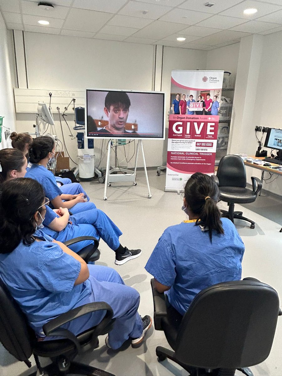 Organ Donation Awareness week has commenced in @ICUTallaght today! Launching the 100% referral campaign! @Phillips83Nikki @lisadunne15gma1 @BernieGarvin @AmrM015 @FarrellSadhbh