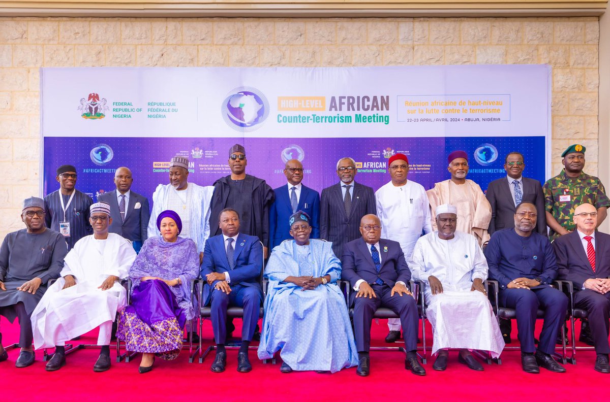 President @officialABAT called for the establishment of a regional counter-terrorism centre that will serve as a hub for intelligence sharing, operational coordination, and capacity building throughout Africa at the African High-level Meeting on Counter-Terrorism in Abuja. 22nd