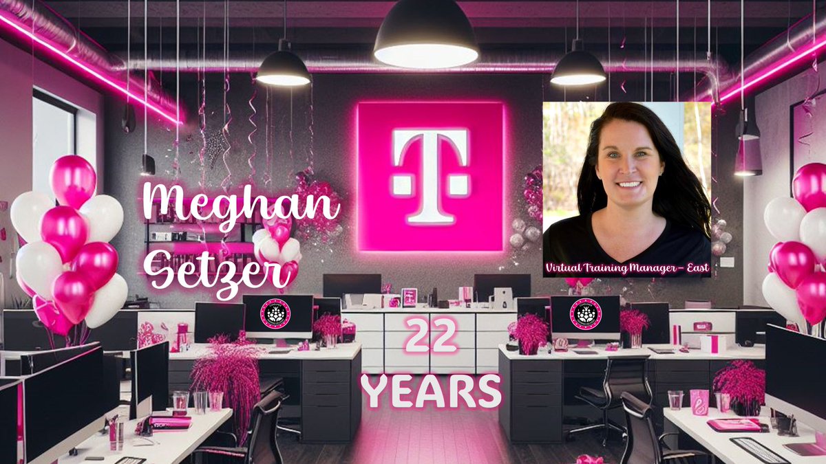 TrainerTinaT's tweet photo. Happy 22 years to my fellow Virtual Training Manager @MegSetzer !!! She’s always celebrating others so it’s fun to celebrate her loyalty, dedication and passion today! You motivate us all to be the best that we can be! 💕 #MagentaFam https://t.co/SNH5ER9Z4k