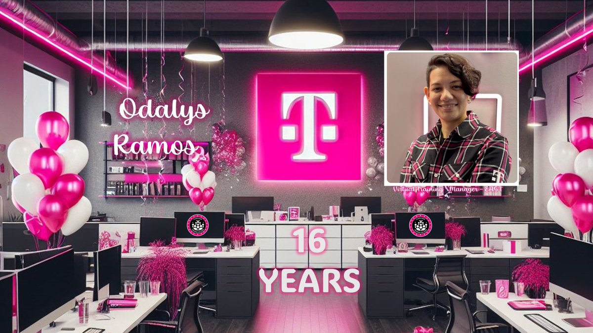 Happy sweet 16 to <a href="/toluvortodie4/">odalys</a> !! You inspire us on the Virtual Training Manager team daily but also do so much work for DEI and everyone around you!! Cheers to 16 years!!  #MagentaFam