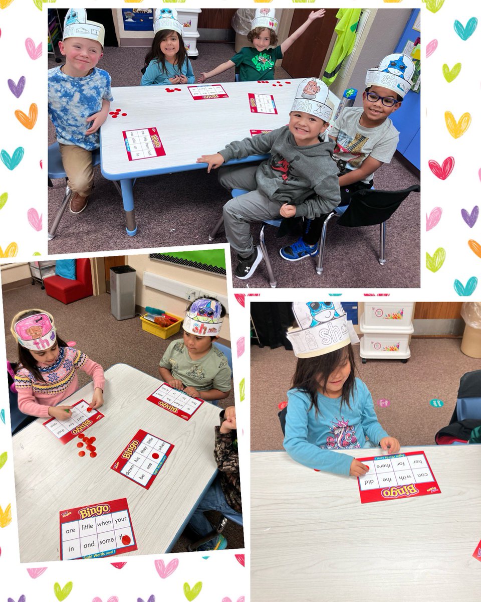 Diagraphs Hats in Ms. Gatewood's Kinder Class. Celebrating National Kindergarten Day at LBJ!❤️ @ErinBueno2 @CrierZenovia