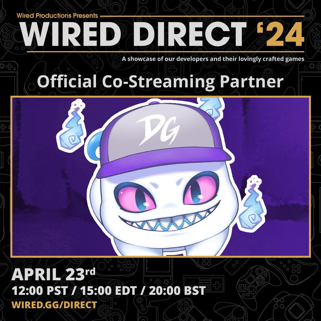 Surprise!🎉

I'm an Official Co-Streaming Partner w/ @WiredP👀💜

Tomorrow -
Stream Starts - 1:30pm BST
Stream Ends - We goin' all night baby!😘

#WiredDirect24 #wireddirect