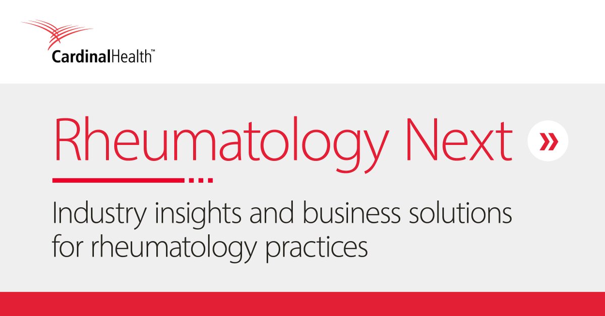 The April issue of our e-newsletter, Rheumatology Next, was just released. This month we featured the 2024 Biosimilars Report and an update on Medicare physician payment reform.

Subscribe today to receive our next issue! bit.ly/4d9GKtF