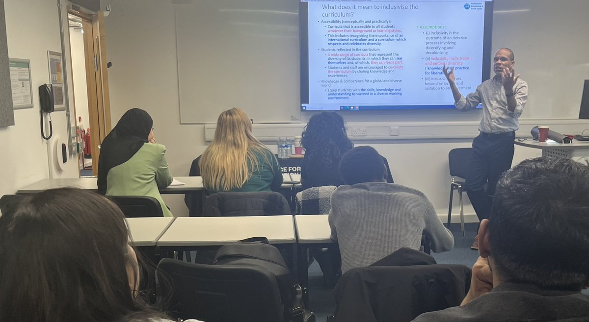 Thank you Prof Paul Miller <a href="/ojukomiller/">Professor Paul Miller #BLM</a> <a href="/EdEqServices/">Institute for Equity, University Centre</a> for leading an insightful session for the <a href="/UEL_OIE/">Office for Institutional Equity (OIE) at UEL</a> #interns on the #InclusiveCurriculum project today. Buzzing with new ideas re: design &amp; implementation..! This is super-important #equity work. <a href="/UEL_News/">Uni of East London</a> @UEL_EduandCmty