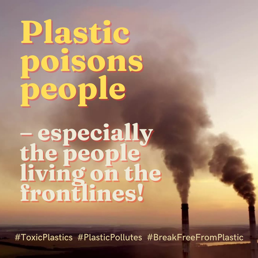 Low-income, rural, and BIPOC communities live near plastic and petrochemical facilities and at risk for serious health effects. Sign the #PlasticsTreaty petition to protect the health of fenceline communities.
bit.ly/global-plastic…
#ToxicPlastics #INC4 #PlasticPollutes