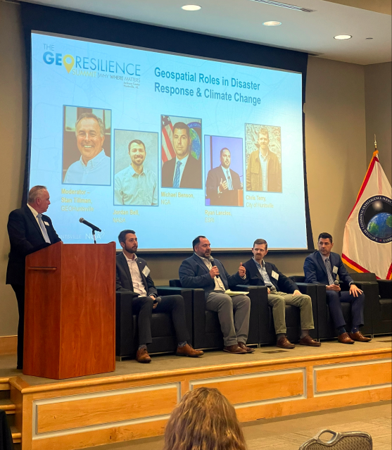 Stan Tillman, Tiffany Taylor and Rachel Bryan — all Hexagon employees and board members of @geohuntsville — attended the GeoResilience Summit for discussions about ways geospatial technology can improve quality of life. @NGA_GEOINT #gis #geoint #geospatial hxgn.biz/49PRCKu