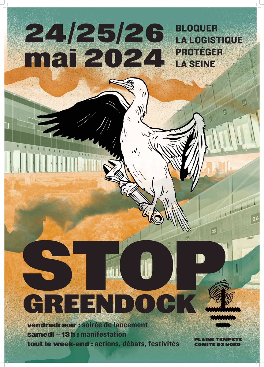 CollectifPuma's tweet photo. #Greendock  est un projet d’entrepôt géant en IDF en face d’une zone Natura 2000. C’est  un bout de l’empire logistique qui artificialise des terres  pour faire circuler des marchandises : sans entrepôt, les nouvelles autoroutes, zones logistiques perdent leur raison d’��tre. https://t.co/Ae8mey7qhw